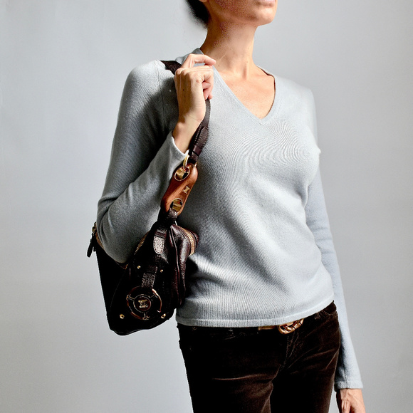 LIMITED EDITION CELINE Wood/Gold Shoulder Bag - Picture 8 of 17